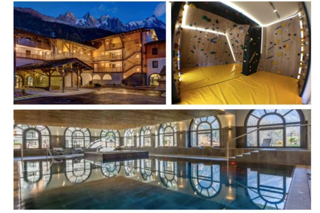 Chic Appart 6 Pers Dans Residence Luxueuse "La Cordee" Wellness Gym Piscine Ouvert Et Teletravail Chamonix Exterior foto